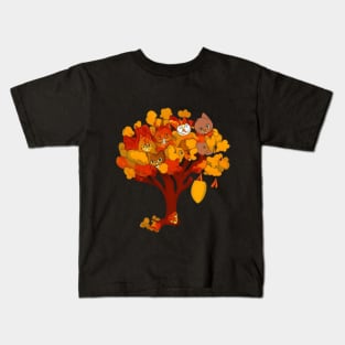 Cat Tree Baseball Kids T-Shirt